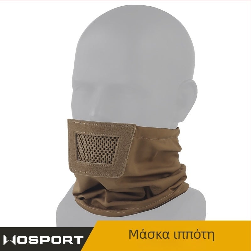 Wosport Μάσκα ανέμου και σκόνης για ποδηλασία και πεζοπορία, ελαστικό ύφασμα, μαλακή επένδυση, μισοπρόσωπη μάσκα