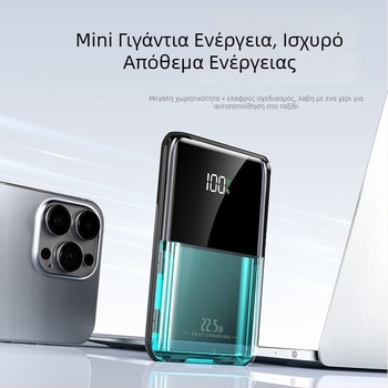 Εξωτερική μπαταρία με διπλής κατεύθυνσης γρήγορη φόρτιση, μεγάλη χωρητικότητα, έξυπνη ψηφιακή οθόνη, λεπτή και φορητή