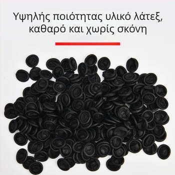 Μίας χρήσης μαύρα αντιστατικά καλύμματα δαχτύλων, χωρίς πούδρα, φυσικό latex, παχύτερα αντιολισθητικά κάλυμματα δαχτύλων για ηλεκτρονική βιομηχανία
