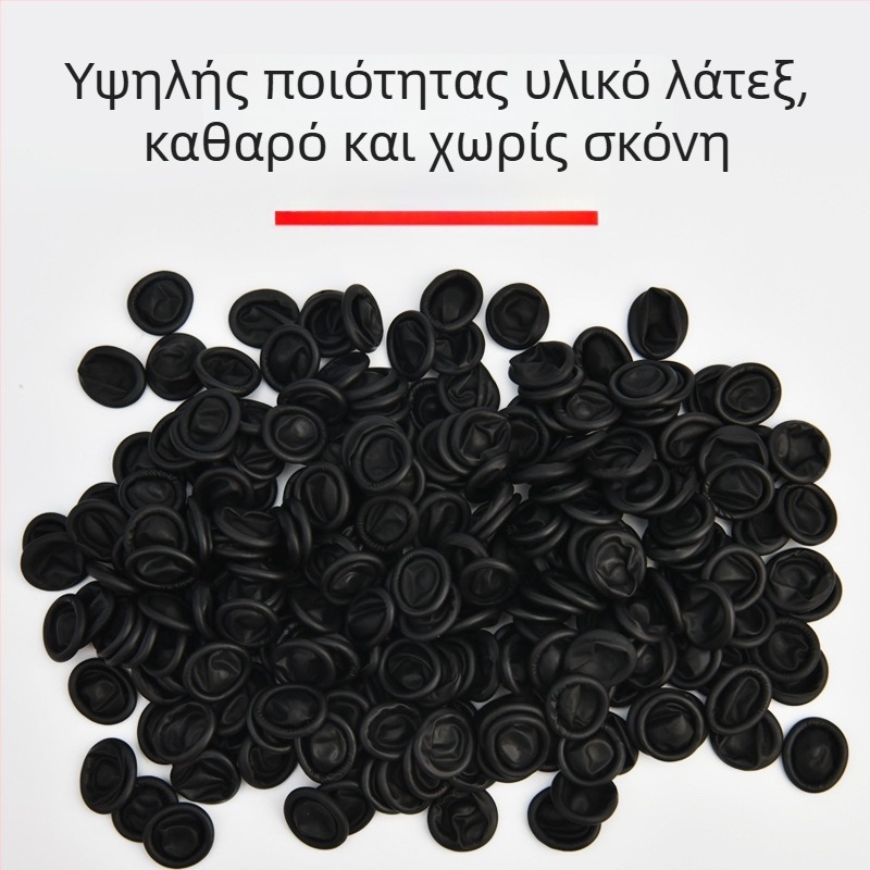 Μίας χρήσης μαύρα αντιστατικά καλύμματα δαχτύλων, χωρίς πούδρα, φυσικό latex, παχύτερα αντιολισθητικά κάλυμματα δαχτύλων για ηλεκτρονική βιομηχανία