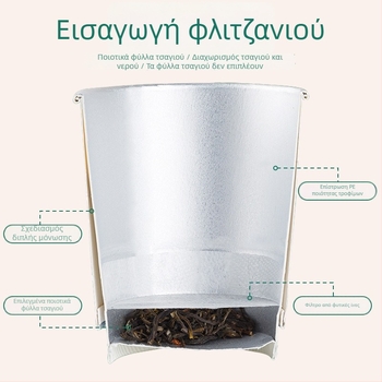Μίας χρήσης λαμιναρισμένο χαρτονένιο κύπελλο με ενσωματωμένη κούπα τσαγιού για καλεσμένους, κατάλληλο για ξενοδοχεία και κλαμπ (χωρητικότητα 201–300 ml)