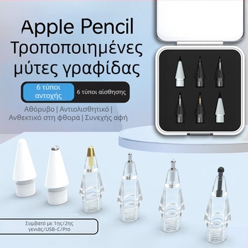 Αντικαταστάσιμο άκρο για Apple Pencil Pro, στυλό iPad με αντοχή στη φθορά και ήσυχη λειτουργία