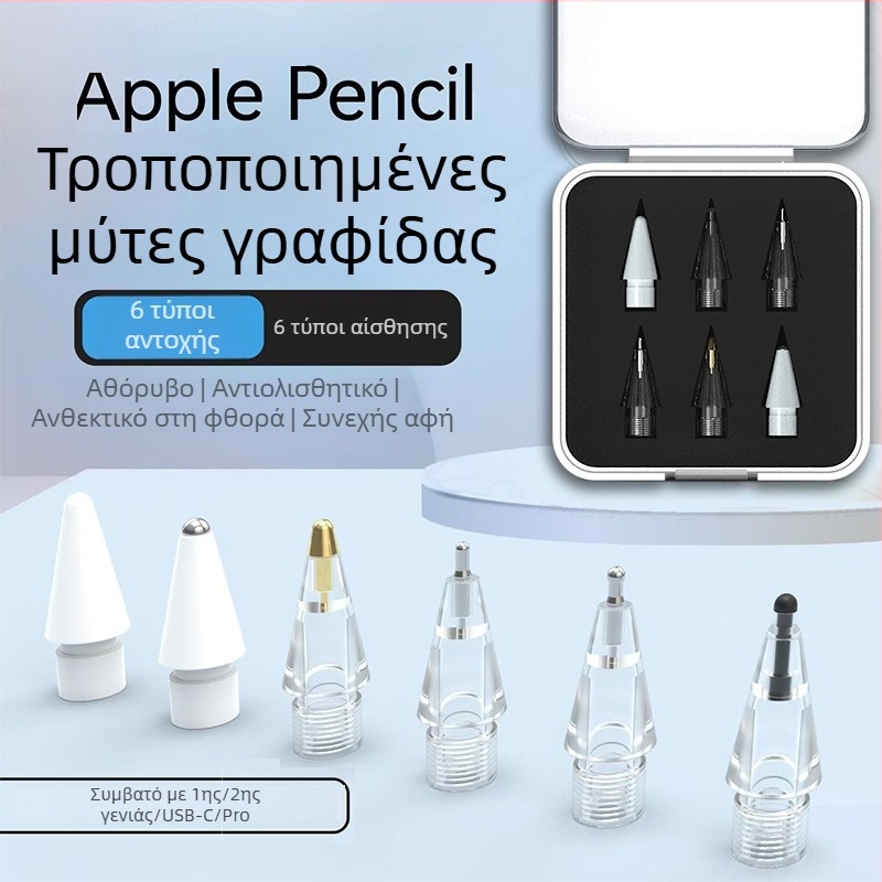 Αντικαταστάσιμο άκρο για Apple Pencil Pro, στυλό iPad με αντοχή στη φθορά και ήσυχη λειτουργία