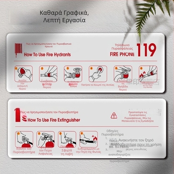 Ακρυλικά εσωτερικά σήματα πυρασφάλειας και σήματα πυροσβεστικού κρουνου