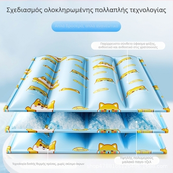 Ψυχόμενο υπόστρώμα για κατοικίδια (γάτες και σκύλους), με μαλακό gel ψύξης, ανθεκτικό σε γρατζουνίσματα, μεγάλο στρώμα ψύξης