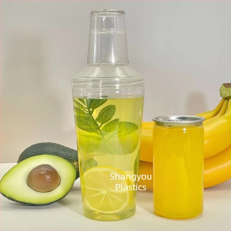 500 ml διαφανές PET κύπελλο ανάδευσης τσαγιού για κρύο βρασμό και τσάι με γάλα