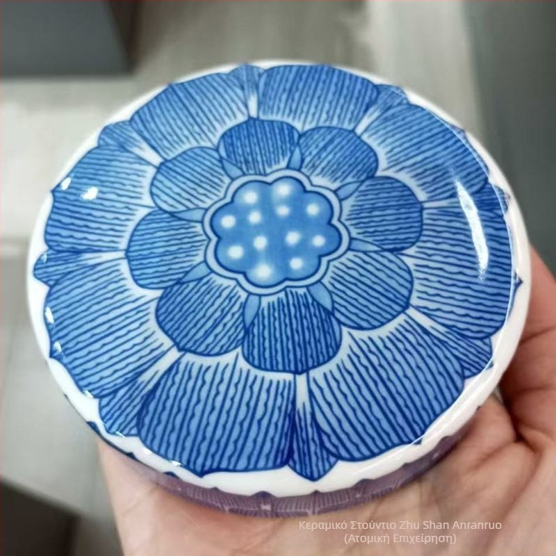 Jingdezhen πορσελάνινος δίσκος τσαγιού σε σχήμα λωτού και βάση για τσαγιέρα με ραγισμένη γλάσσα, κατάλληλο για Gongfu σετ, οικιακή χρήση