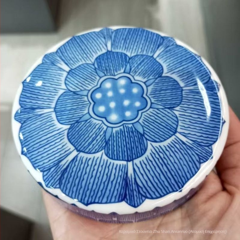 Jingdezhen πορσελάνινος δίσκος τσαγιού σε σχήμα λωτού και βάση για τσαγιέρα με ραγισμένη γλάσσα, κατάλληλο για Gongfu σετ, οικιακή χρήση