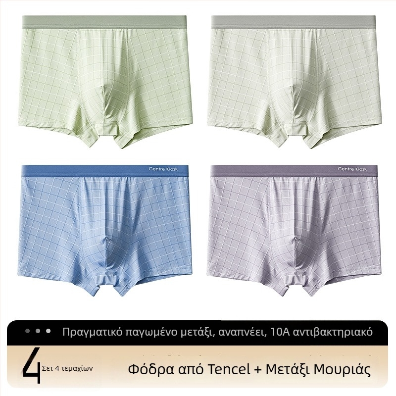 Ανδρικά εσώρουχα Lyocell, Ice Silk με Mulberry Silk, 10A, αντιβακτηριακά, υψηλής ποιότητας μποξέρ