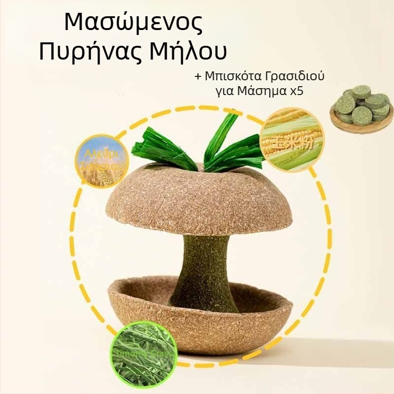 Μασήσιμο ράβδι με πυρήνα μήλου για χάμστερ – Ανθεκτικό παιχνίδι και σνακ για μικρά κατοικίδια