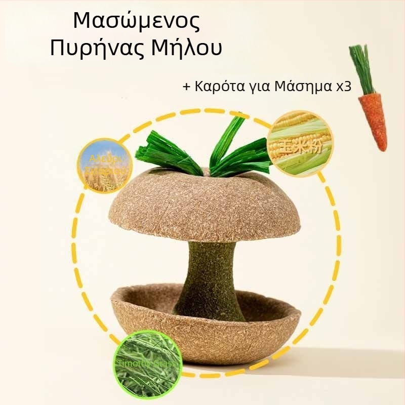 Μασήσιμο ράβδι με πυρήνα μήλου για χάμστερ – Ανθεκτικό παιχνίδι και σνακ για μικρά κατοικίδια