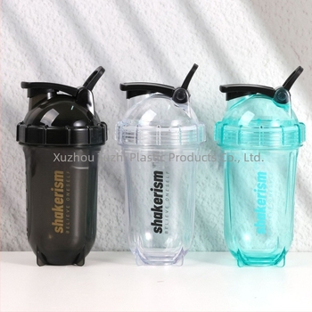Shaker από Tritan, πατενταρισμένος, 500 ml, για πρωτεϊνική σκόνη, διαφανές αθλητικό ποτήρι