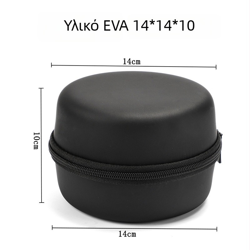 Τακτική θήκη EVA για ακουστικά τύπου over-ear, σκληρός εξώτερος κέλυφος, ανθεκτική στη σκόνη και στις πρόσκρουσεις, με φερμουάρ