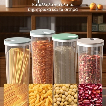 Δοχείο αποθήκευσης ζυμαρικών και δημητριακών, πλαστικό αεροστεγές δοχείο τροφίμων για ζυμαρικά