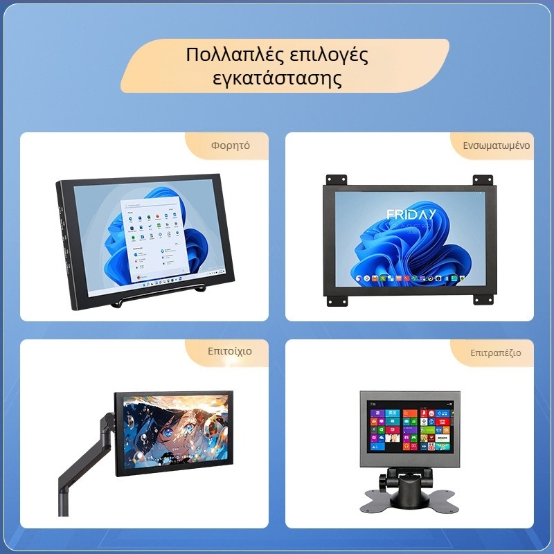 Οθόνη Raspberry Pi IPS capacitive αφής 10,1 ιντσών με HDMI, ανάλυση 1280x800, φορητή βιομηχανική οθόνη