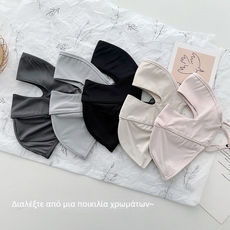 Μάσκα προσώπου πλήρους κάλυψης για προστασία από τον ήλιο, γυναικεία, καλοκαίρι, UV προστασία, ύφασμα ice silk, διαπνέουσα μάσκα για υπαίθρια ποδηλασία