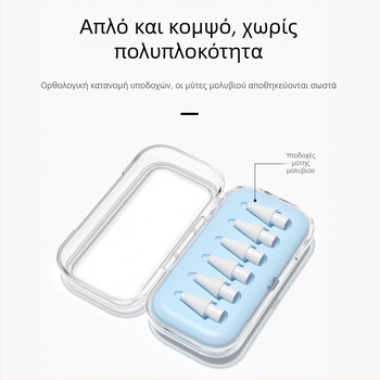 Διάφανη θήκη αποθήκευσης ακίδας Apple Pencil, συμβατή με τροποποιήσεις και αντικαταστάσεις στυλό iPad, καθολική