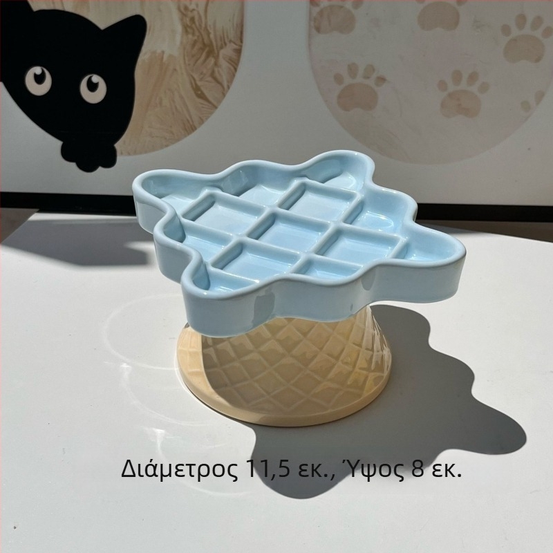 Δημιουργική κεραμική πλάκα γλείψιμου για κατοικίδια με ντοπαμίνη – αργή τροφή για σκύλους και γάτες, προστασία από πνιγμό και λεκέδες κάτω από το πιγούνι