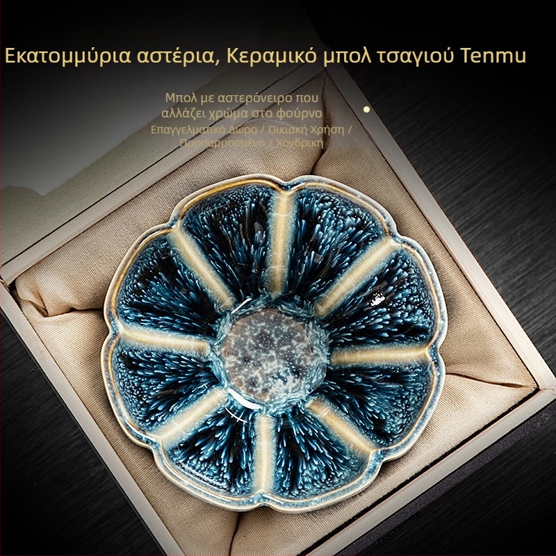 Κούπα τσαγιού Jianzhan με γλάσο Starry Sky, κεραμικό σετ Kung Fu για σπίτι και επιχειρηματικό δώρο