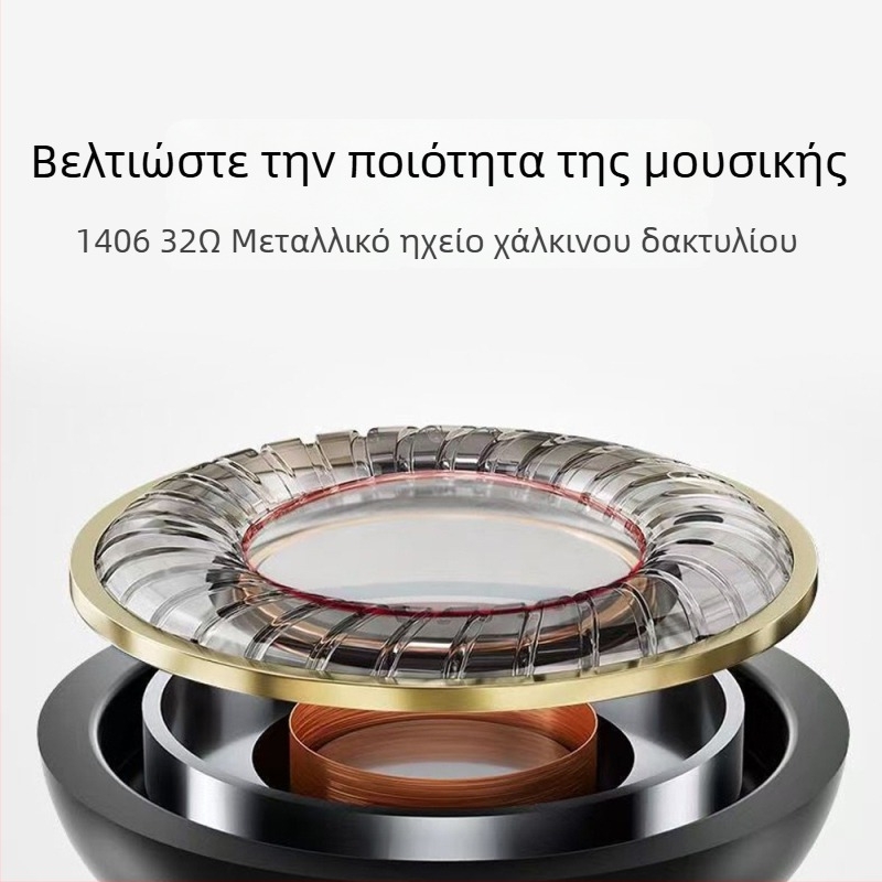 Ενσύρτα ακουστικά με inline control, ψηφιακή αποκωδικοποίηση Type-C, 3.5 mm AUX, για Apple και Samsung