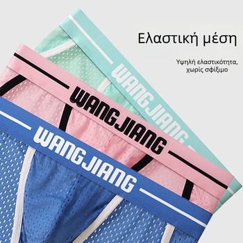 Ανδρικά βρακάκια από Ice Silk, διαπνέοντα με πλέγμα για καλοκαίρι