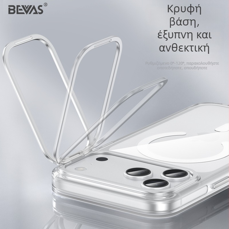 Bevas διαφανής θήκη iPhone 17 Pro με αντι-κιτρινίσματος φινίρισμα, μαγνητική πρόσδεση και κράτημα φακών, συμβατή με iPhone 17, 17 Pro, 17 Pro Max και 17 Air
