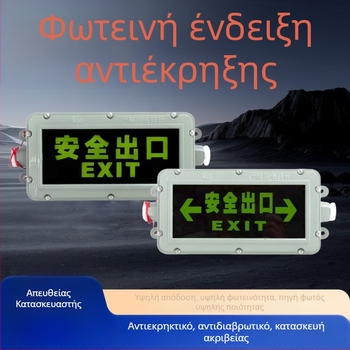 LED φως ένδειξης εξόδου με αντιεκρηκτική προστασία, για διάδρομο, IP65, 220V