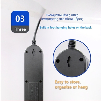 Πολύπριζο USB με βραζιλιάνικο πρότυπο, μακριό καλώδιο, συμβατό με αμερικανικά και ευρωπαϊκά πρότυπα, προστασία από υπερφόρτωση