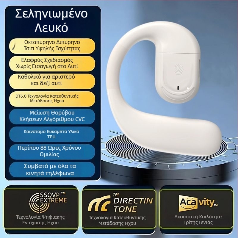 Nothing 2025 Ασύρματο Bluetooth Ακουστικό για Μία Ακουή, Αριστερά ή Δεξιά Φορά, Με Μεγάλη Διαρκεία Μπαταρίας, Ανοικτής Σχεδίασης, Μείωση Θορύβου