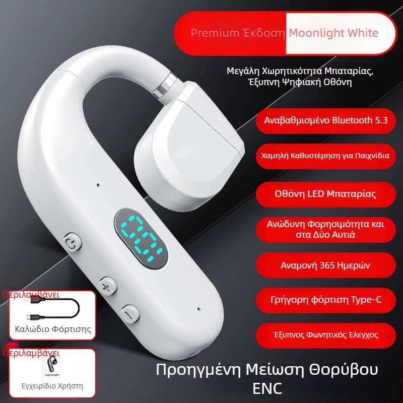 Nothing 2025 Ασύρματο Bluetooth Ακουστικό για Μία Ακουή, Αριστερά ή Δεξιά Φορά, Με Μεγάλη Διαρκεία Μπαταρίας, Ανοικτής Σχεδίασης, Μείωση Θορύβου