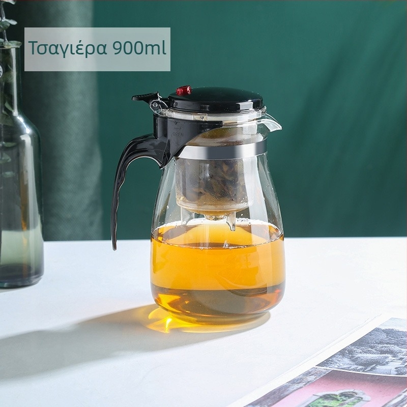 Γυάλινη τσαγιέρα με φίλτρο ενός κουμπιού, τσάι με άνθη, δώρο σε έγχρωμη συσκευασία, δυνατότητα εκτύπωσης λογότυπου