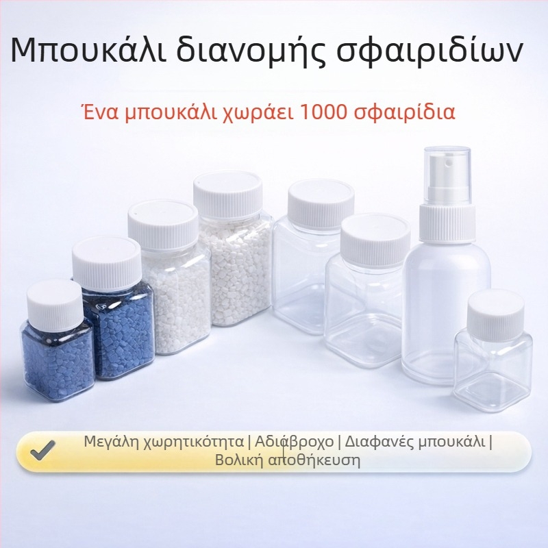 30 ml τετράγωνο διαφανές μπουκάλι φαρμάκων από PET, με ευρύ στόμιο και βιδωτό καπάκι
