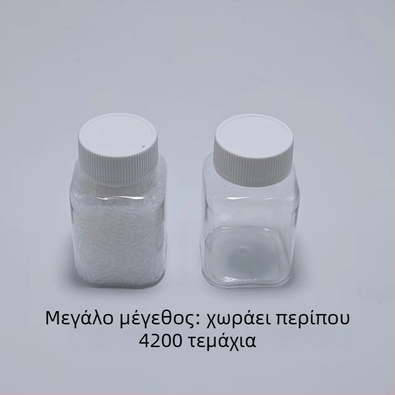 30 ml τετράγωνο διαφανές μπουκάλι φαρμάκων από PET, με ευρύ στόμιο και βιδωτό καπάκι