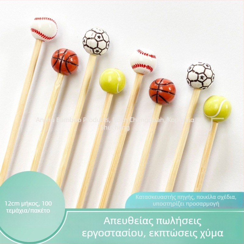 Μίας χρήσης πιρούνες φρούτων από μπαμπού, συσκευασία 100 τεμάχια