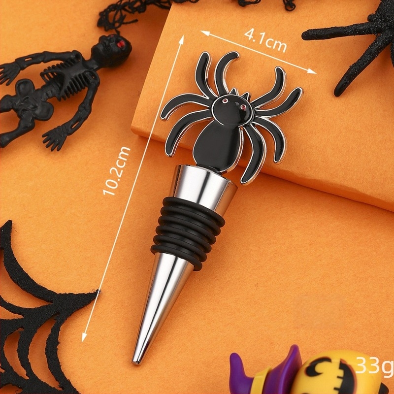 Halloween πώμα κρασιού με σχέδιο φάντασμα-αράχνης-γάτας για τη διατήρηση του κρασιού – μικρό δώρο