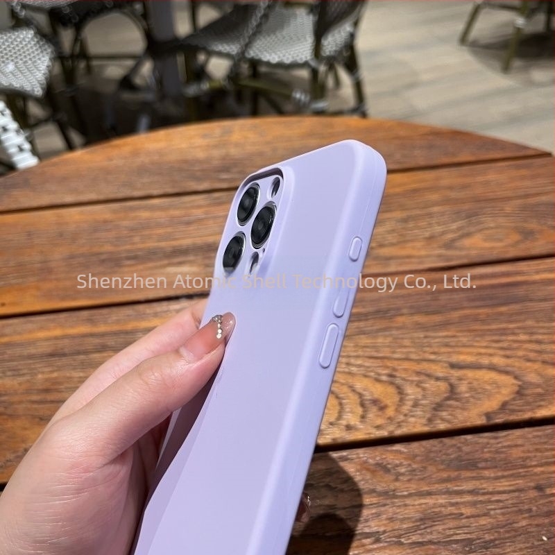 Θήκη τηλεφώνου από υγρή σιλικόνη για iPhone 16/17 με λογότυπο, πλήρης κάλυψη, μονόχρωμη, αίσθηση δέρματος