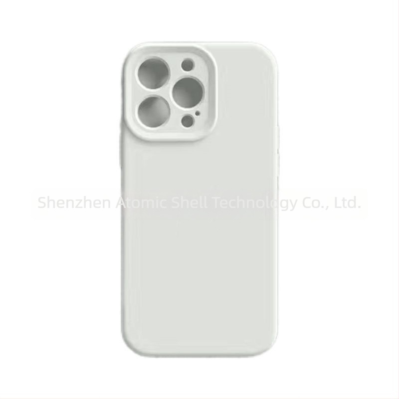 Θήκη τηλεφώνου από υγρή σιλικόνη για iPhone 16/17 με λογότυπο, πλήρης κάλυψη, μονόχρωμη, αίσθηση δέρματος