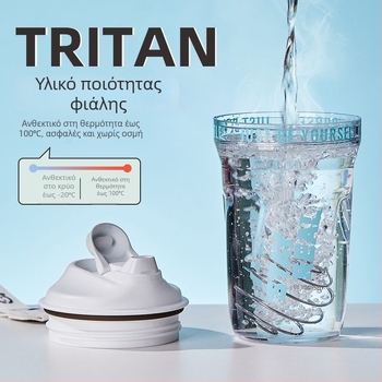 Shaker πρωτεΐνίν από Tritan για αθλητισμό – μπουκάλι νερού για άνδρες και γυναίκες, αναδευτήρας, ανθεκτικό σε υψηλές θερμοκρασίες