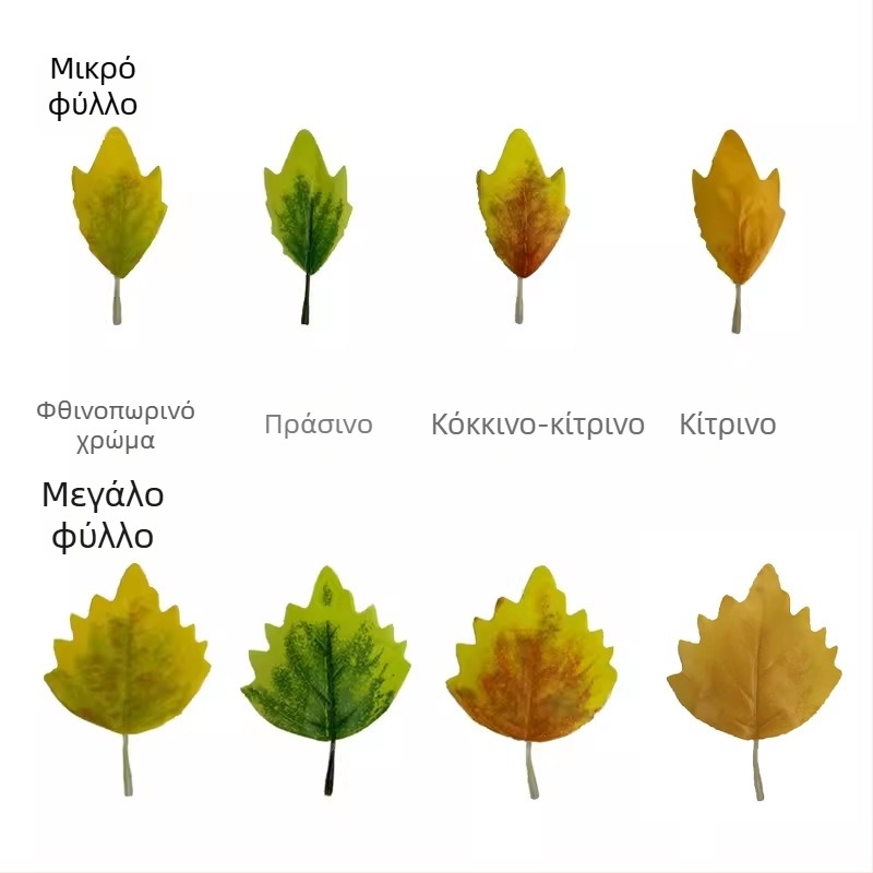 Τεχνητικό φύλλο Populus euphratica για εσωτερική διακόσμηση – ένα φύλλο
