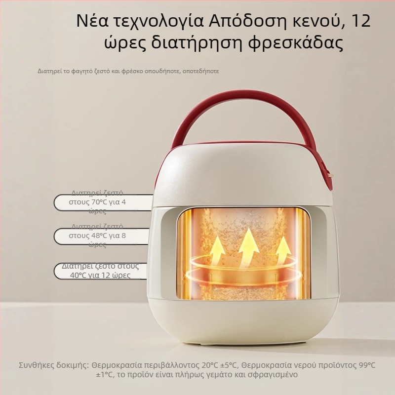 Μακρύ μονωμένο κουτί γεύματος με λαβή μεταφοράς για υπαλλήλους γραφείου και μαθητές