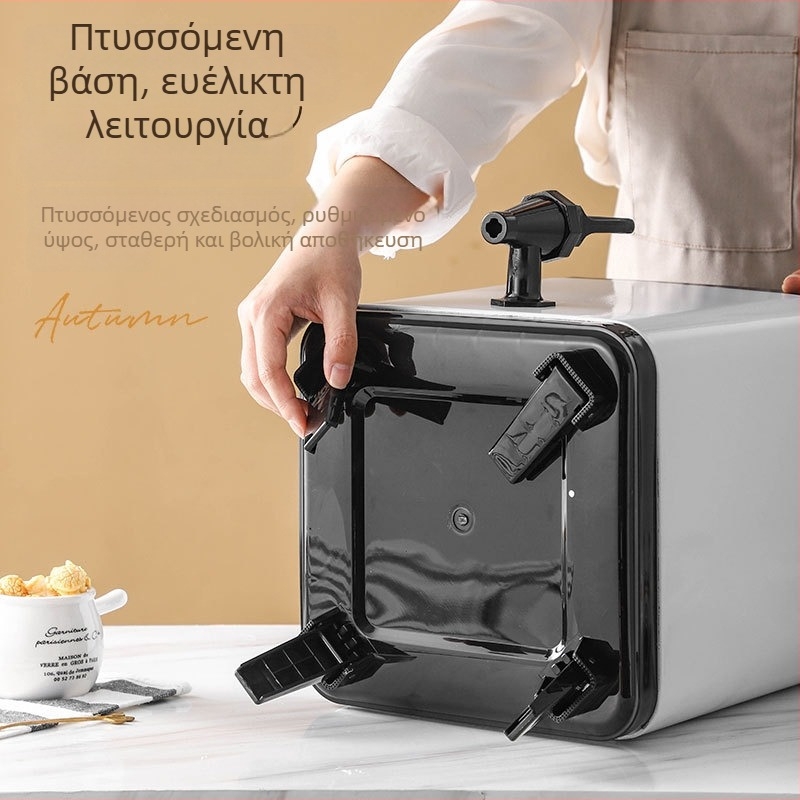 Εμπορικό τετράγωνο μόνωρο δοχείο ροφημάτων, διπλού τοιχώματος, 10 L, ανοξείδωτο ατσάλι 304, για τσάι και γάλα σόγιας