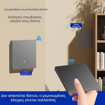 Ασύρματος διακόπτης ελέγχου οικιακής χρήσης, 220V, χωρίς καλωδίωση, πάνελ διακόπτη φωτισμού, μονή ή διπλή ρύθμιση