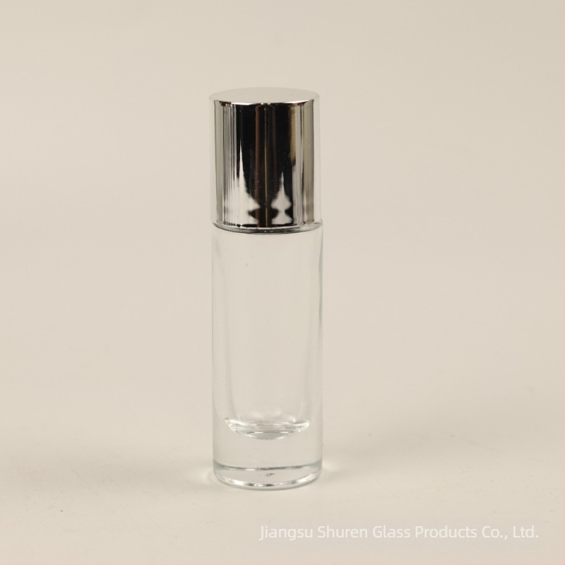 Δοχείο αρώματος από διαφανές γυαλί 10 ml με καπάκι snap-on, φορητό επαναγεμιζόμενο φιαλίδιο ψεκασμού μικρής χωρητικότητας, πολυτελής σχεδιασμός