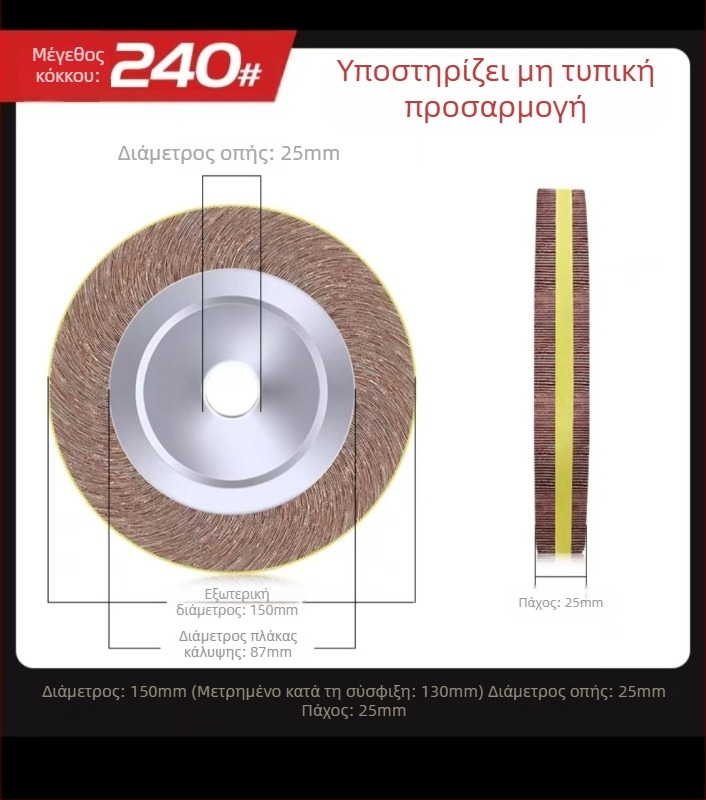 Φλαντ ρολά λείανσης ανοξείδωτου χάλυβα με αλουμίνιο οξείδιο για αφαίρεση οξειδώσεων