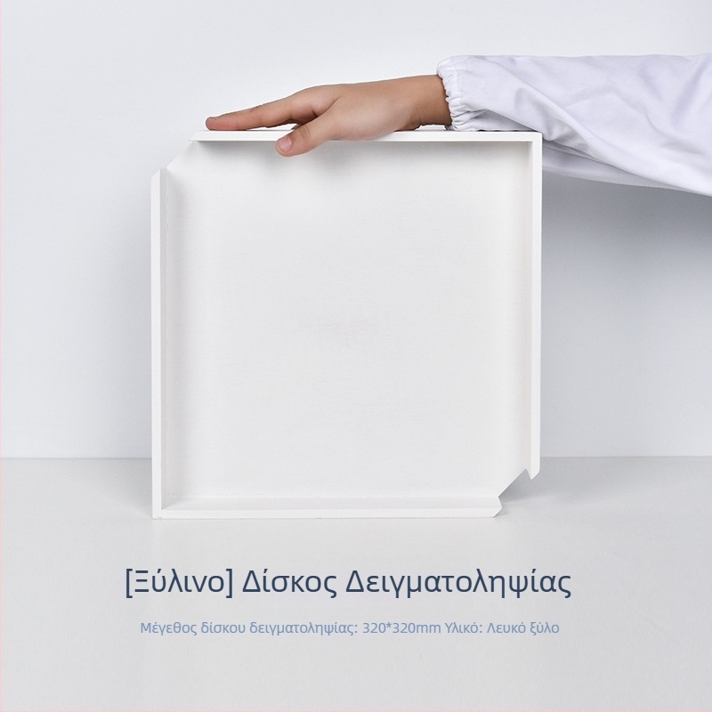 Σετ γευσιγνωσίας τσαγιού με ξύλινο δίσκο δειγματοληψίας και εμαγιέ πιάτο