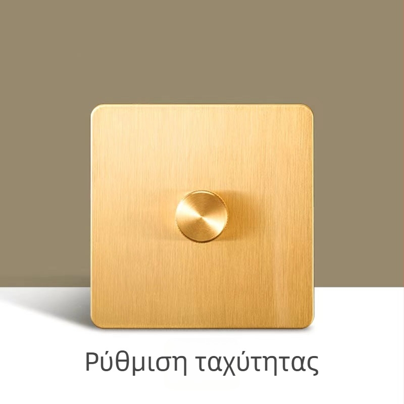 Ρετρό μεταλλική πλάκα διακόπτη-πρίζας, μπρούτζινο-χρυσό φινίρισμα, τύπος 86, κρυφή εγκατάσταση