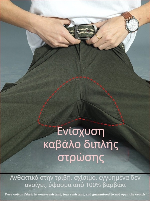 Ανδρικά παντελόνια εργασίας για συγκόλληση, ανθεκτικά, φαρδιά γραμμή, άνοιξη-φθινόπωρο