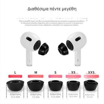Κάλυμματα αυτιών από αφρό μνήμης για AirPods Pro 3ης γενιάς, σφουγγαράκια αυτιών, αδρανή σφουγγαράκια αυτιών