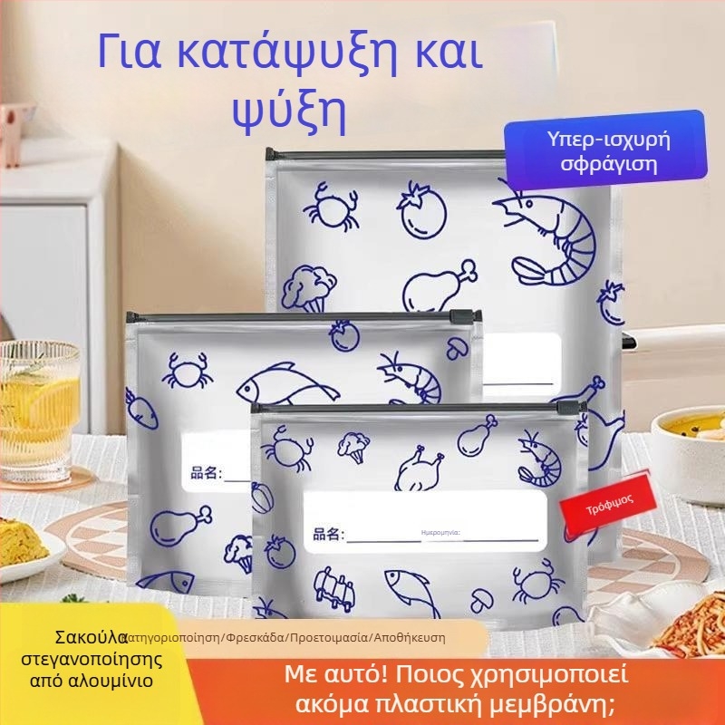 Σακούλες αλουμινιοφύλλου για τη διατήρηση της φρεσκάδας στο ψυγείο, αεροστεγείς αυτοσφραγιζόμενες σακούλες κατάψυξης για κατεψυγμένο κρέας