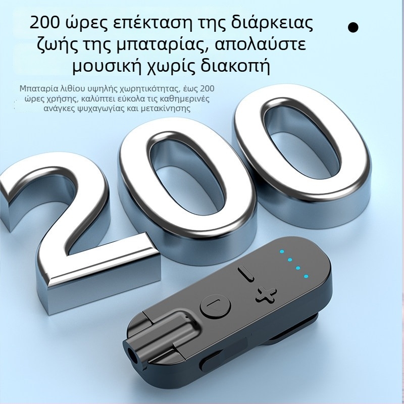 Κλιπ-όν Bluetooth ακουστικό δέκτης με αγωγή οστών, ήχος υψηλής ποιότητας, μείωση θορύβου, κλήσεις HD και ακρόαση μουσικής